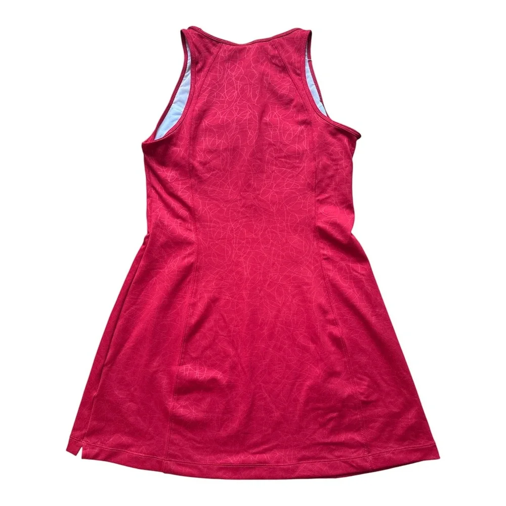 Nike Court Red Scribble Print Dri-FIT Tennis Dress Womens XS Racerback NWT